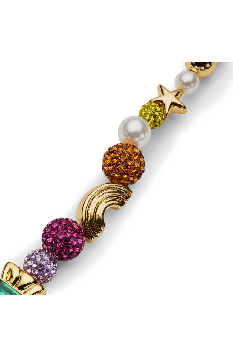 Kurt Geiger London Mixed Bead Collar Necklace, Alternate, color, Gold/ Multi