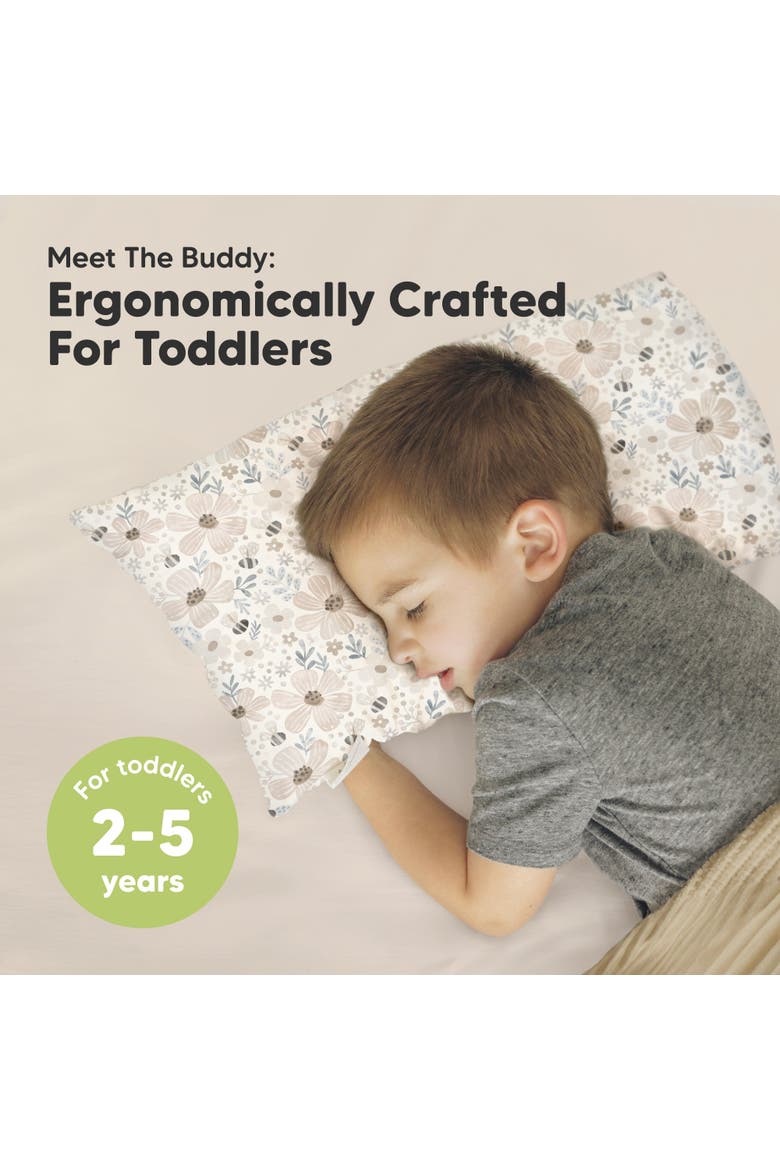 Buddy Toddler Pillow, Alternate, color, Flora Vale