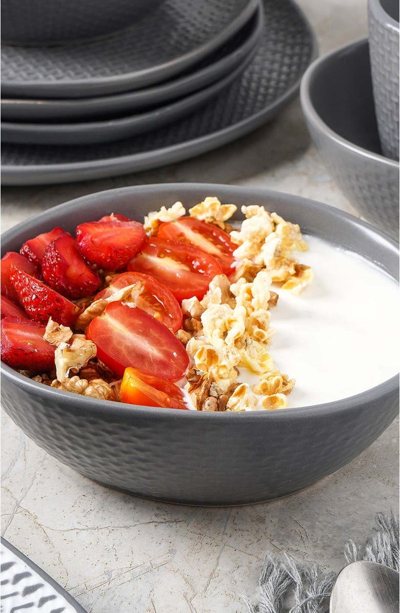 Stone Lain Abigael Stoneware 4-Piece Bowl Set, Alternate, color, Gray