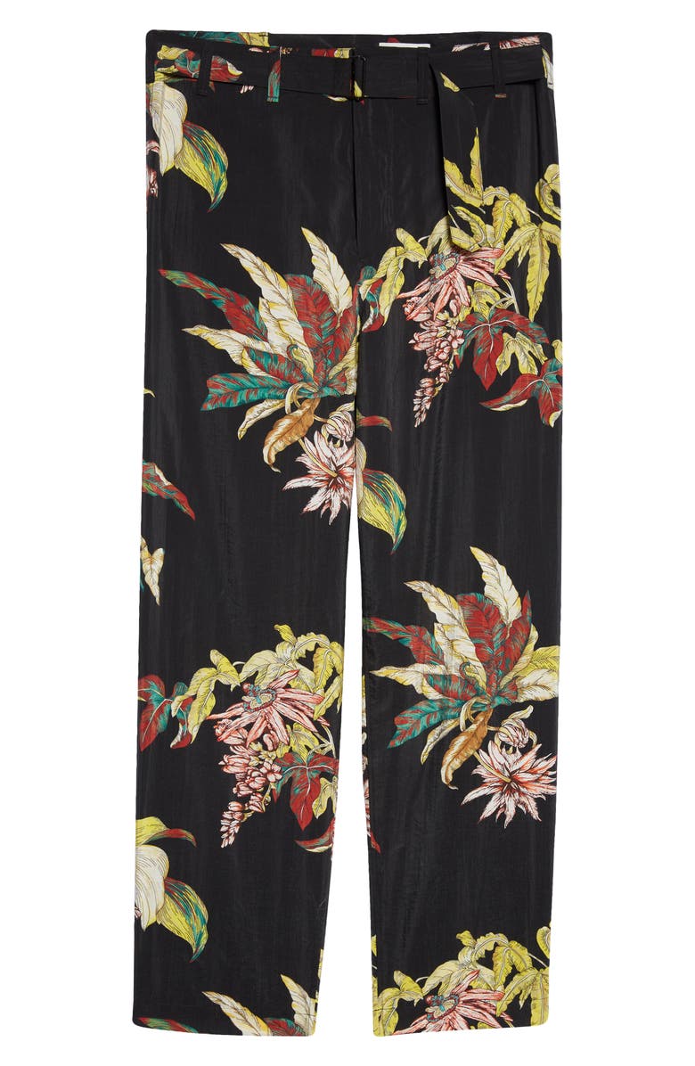 Lemaire Tropical Print Belted Loose Fit Silk Blend Pants, Alternate, color, 