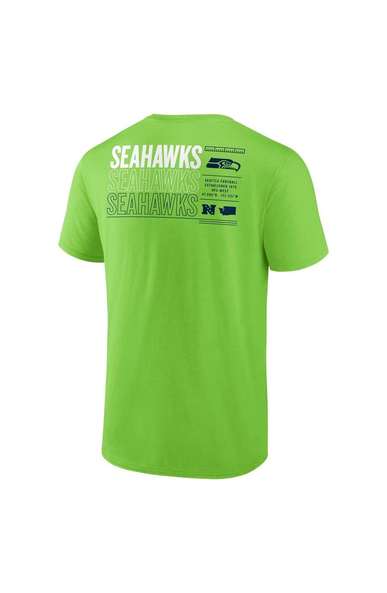 FANATICS Men's Fanatics Neon Green Seattle Seahawks Repeat Stats T-Shirt, Alternate, color, 