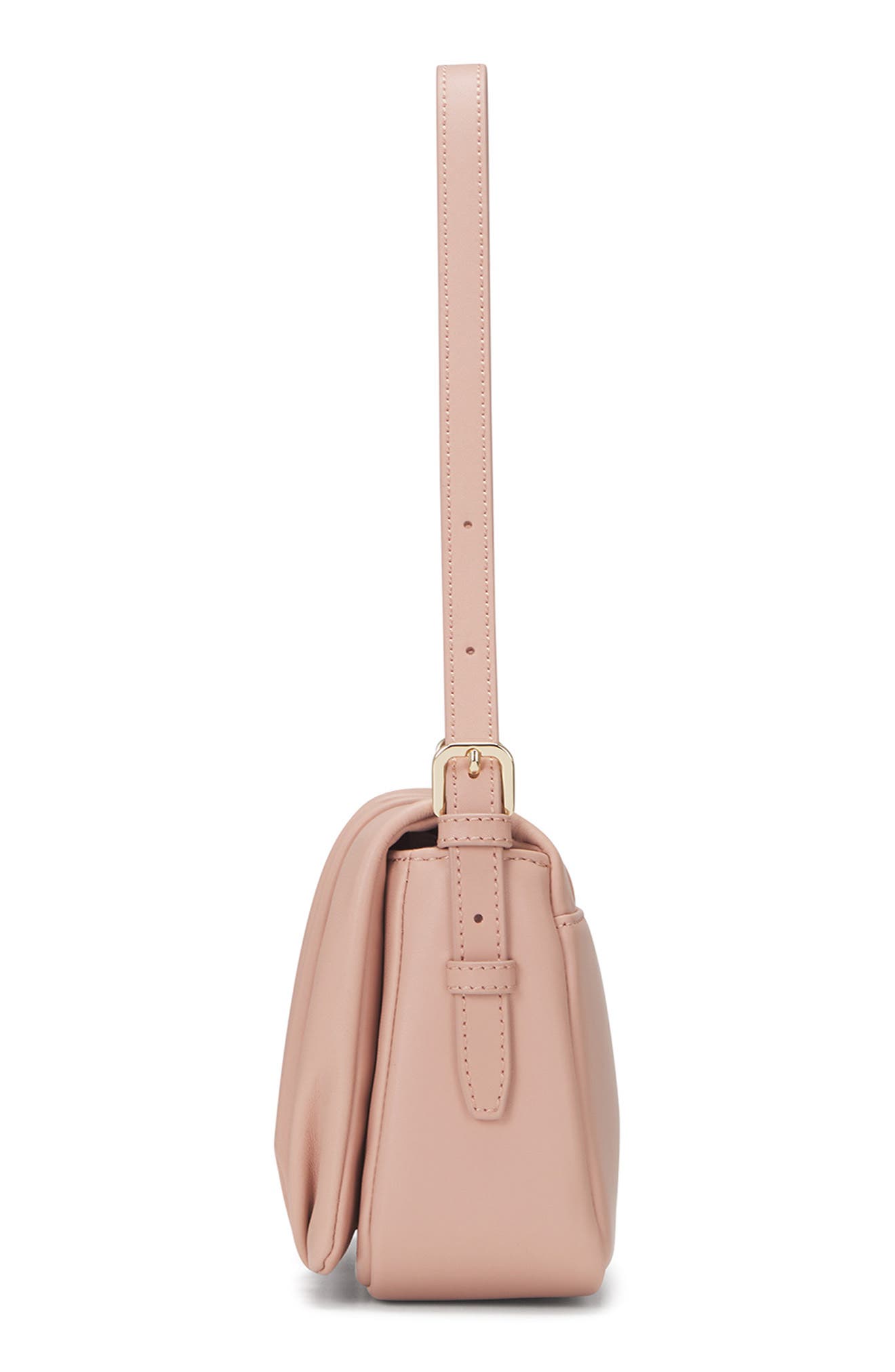 Oryany Bell Pleated Leather Shoulder Bag, Alternate, color, Blush