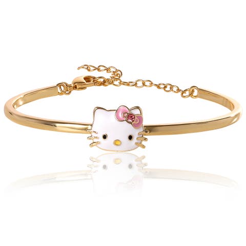 Gold-Tone Enamel Bangle Bracelet