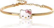 Hello Kitty Gold-Tone Enamel Bangle Bracelet