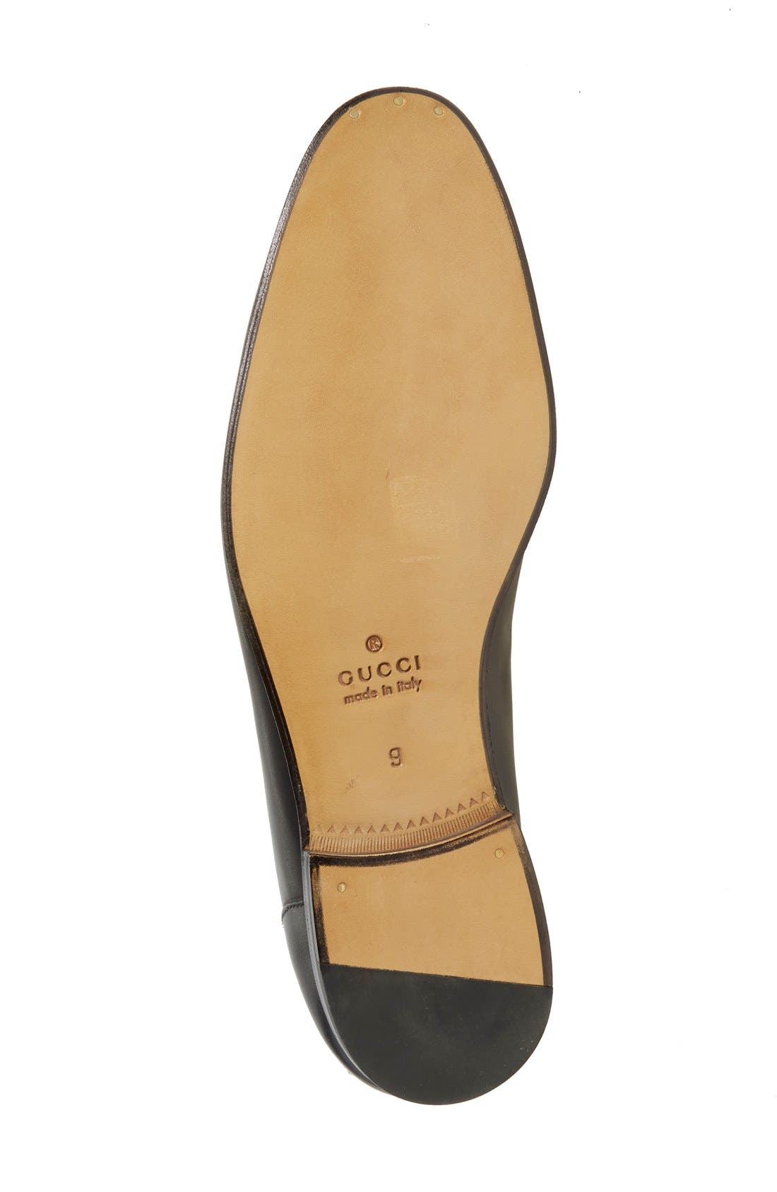 Gucci Jordaan Horsebit Loafer, Alternate, color, Black Leather