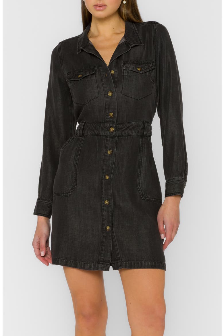 Long Sleeve Utility Minidress, Main, color, LUNAR ECLIPSE