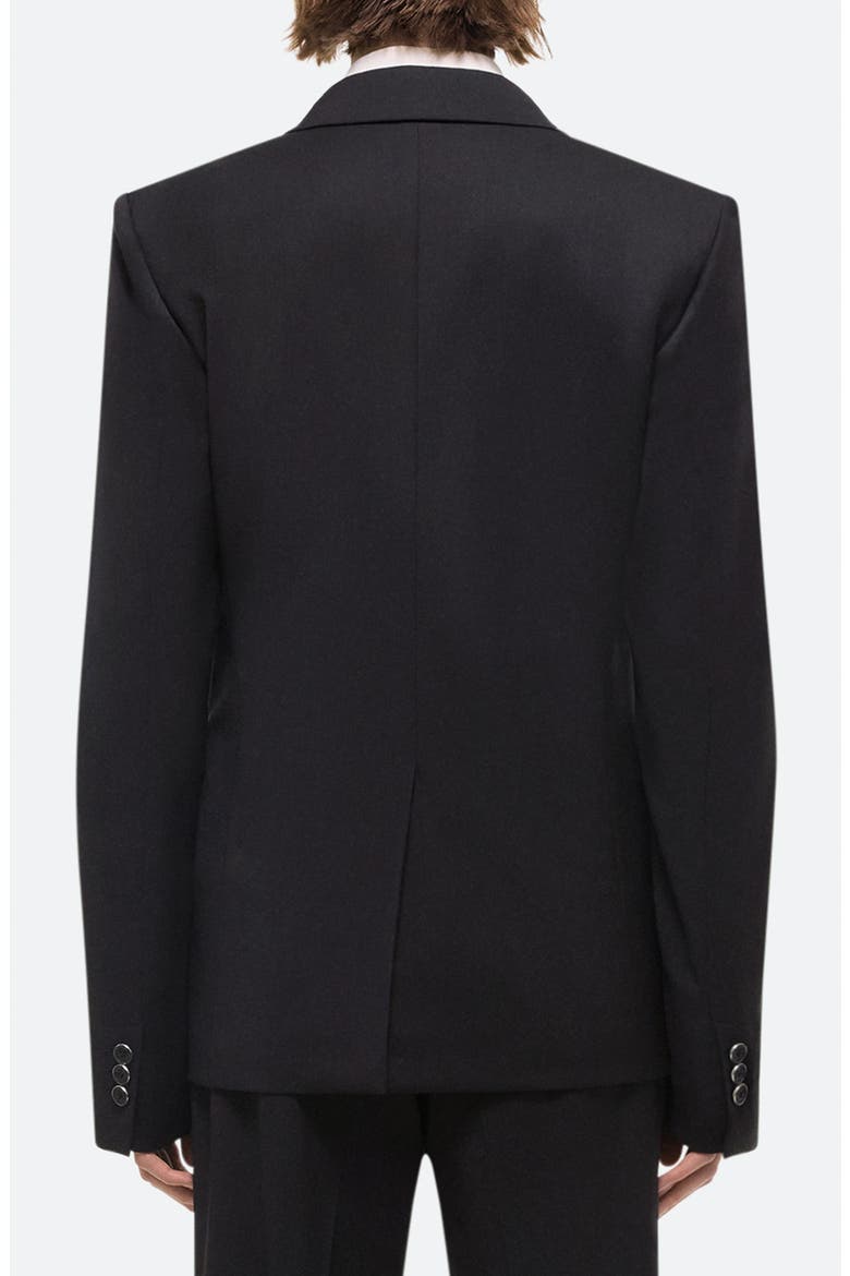 Curve Single Breasted Virgin Wool Blazer, Alternate, color, BLACK - 001