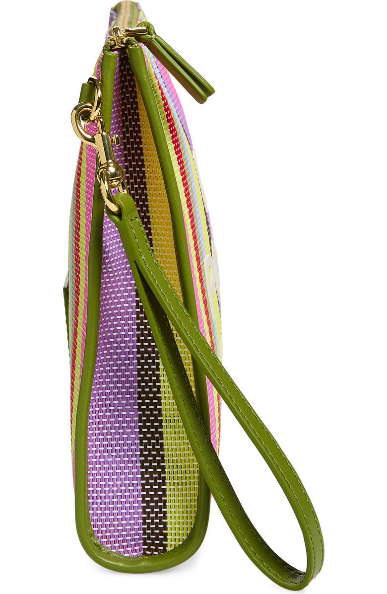 Marc Jacobs The Large Stripe Mesh Pouch, Alternate, color, Purple Multi