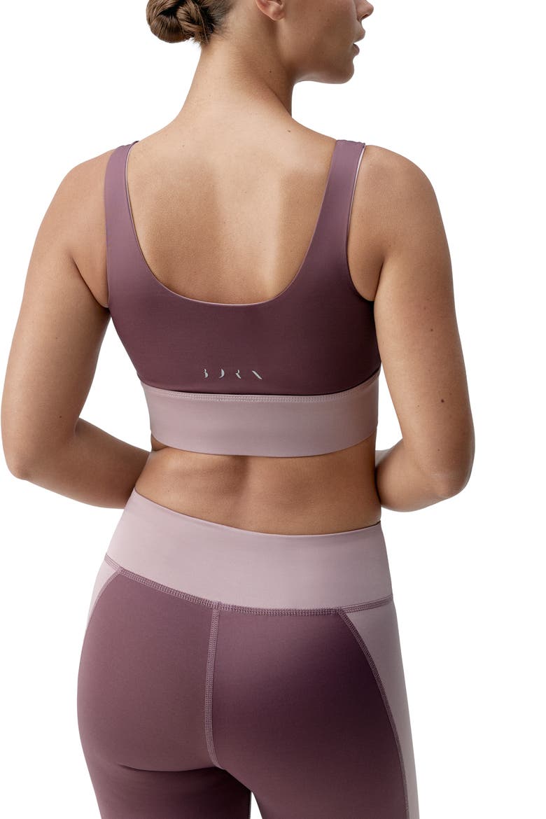 Maiko Medium Support Performance Sport Top, Alternate, color, Tuscany/Deep Rose