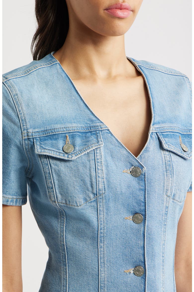 Saratoga Denim Minidress, Alternate, color, FADED SEAGLASS