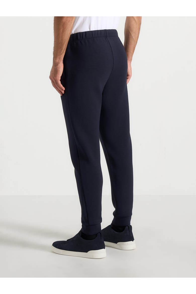 Neoprene Minimal Tapered Fit Cuffed Joggers, Alternate, color, Navy