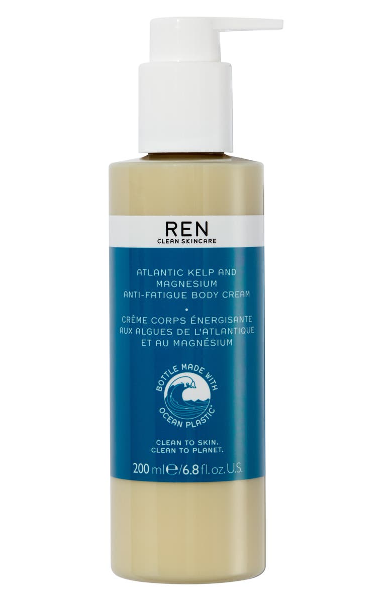 REN Clean Skincare Atlantic Kelp and Magnesium Anti-Fatigue Body Cream, Main, color, 