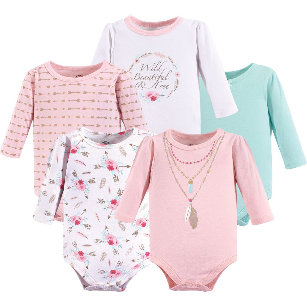 Little Treasure Babies' Essential 5-pack Long-sleeve Bodysuits