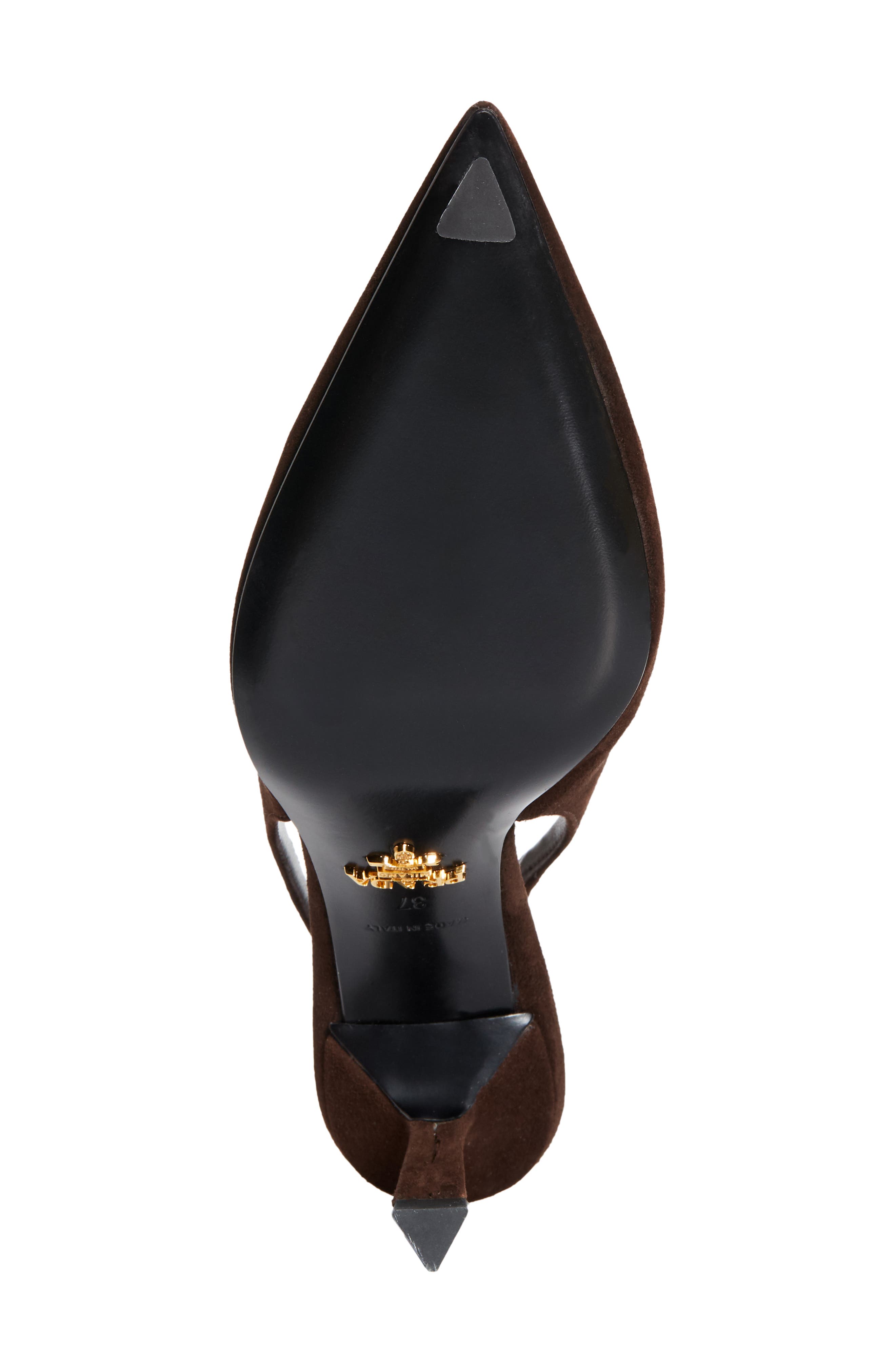 Prada Logo Slingback Pump, Alternate, color, F0003 Moro