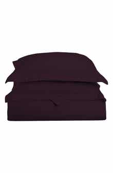 Luxury Home Solid Royal Purple Microfiber Duvet Cover Set