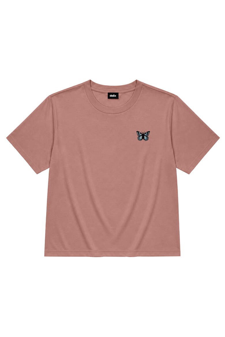 Butterfly Relaxed Midweight Jersey Tee, Main, color, Hazy Pink