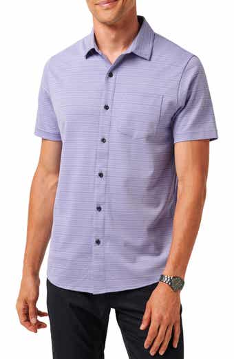 TravisMathew Tip to the City Short Sleeve Cotton Blend Button-Up Shirt