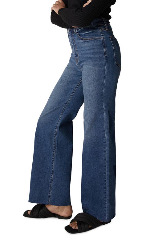 Unpublished Noemi Long Pasadena Flare Jeans In Dark Blue
