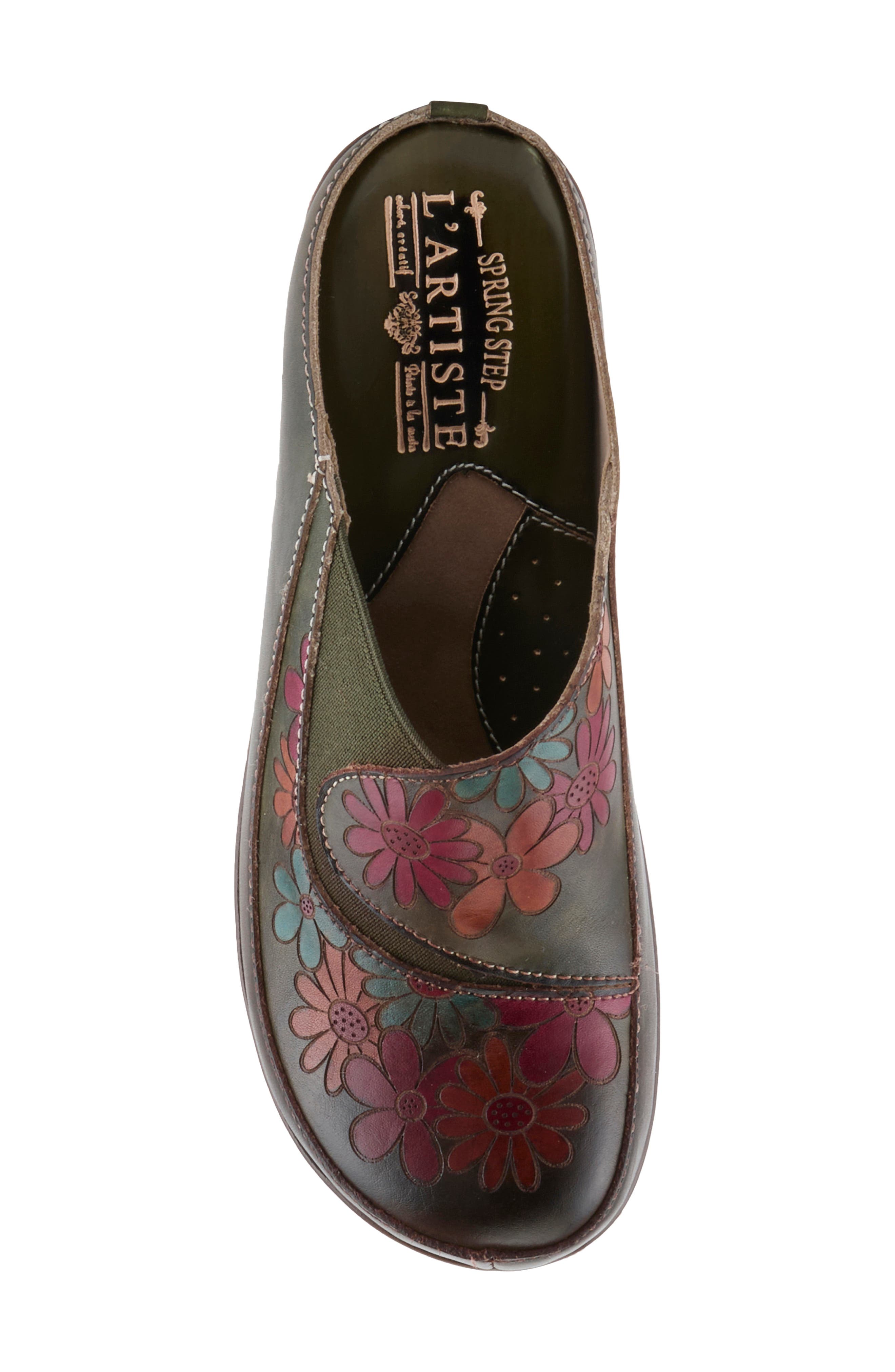 Chino Dazis Leather Mule, Alternate, color, OLIVE MULTI