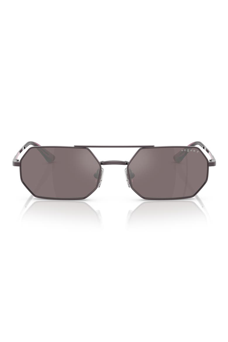 55mm Polarized Irregular Sunglasses, Main, color, VIOLET