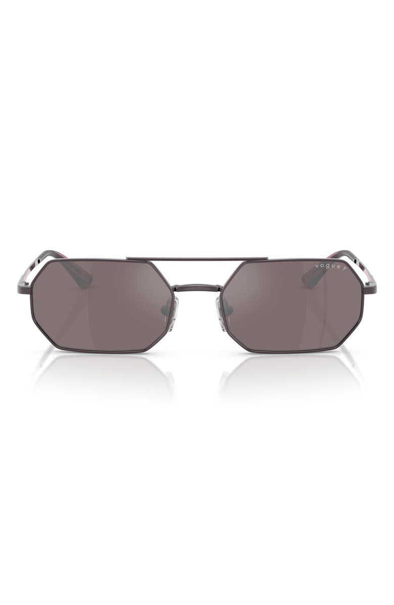 VOGUE 55mm Polarized Irregular Sunglasses, Main, color, Violet