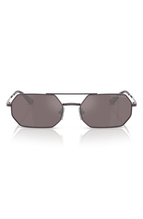 Vogue 55mm Polarized Irregular Sunglasses In Violet