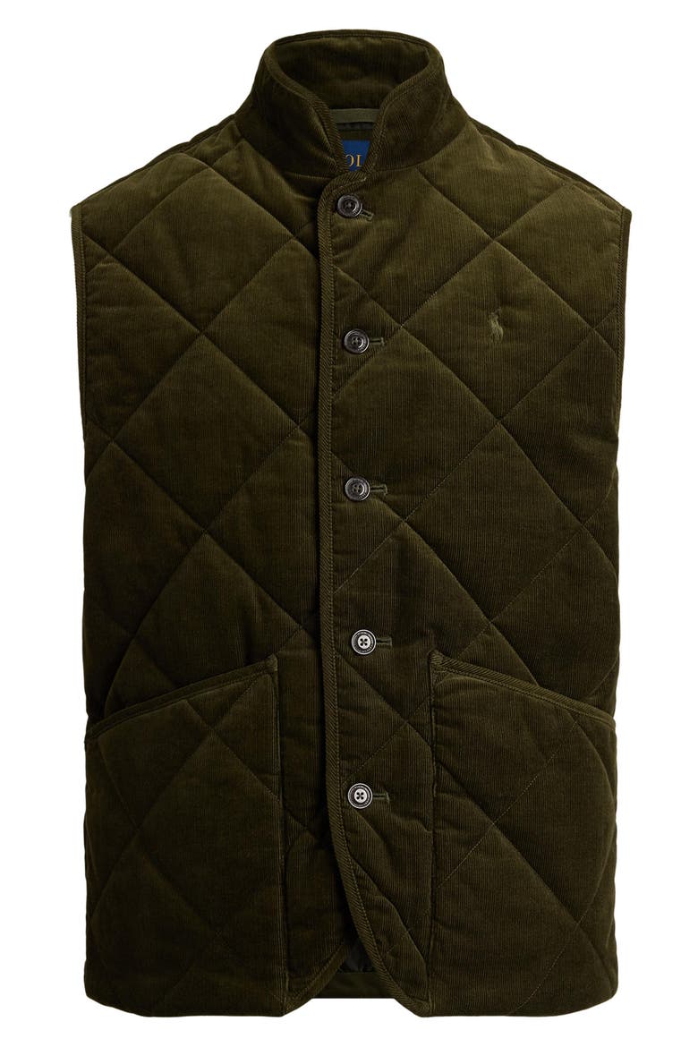 Quilted Corduroy Vest, Alternate, color, COMPNY OLV