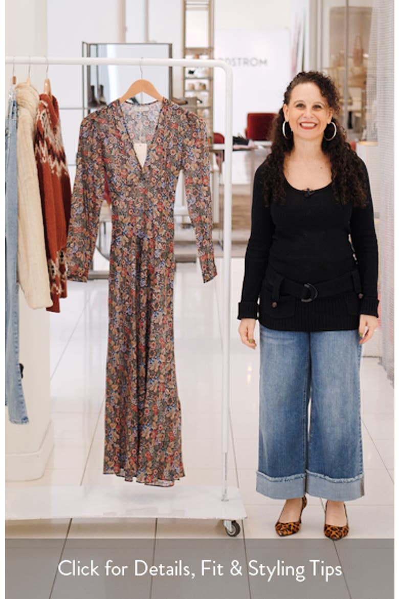 Charleston Floral Long Sleeve Cotton Maxi Dress video