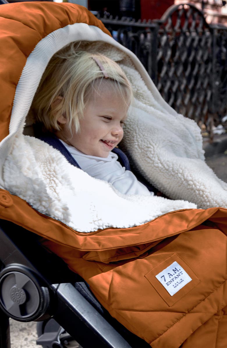 7 A.M. Enfant 212 evolution<sup>®</sup> Extendable Stroller & Car Seat Waterproof Footmuff, Alternate, color, Spice Quilted