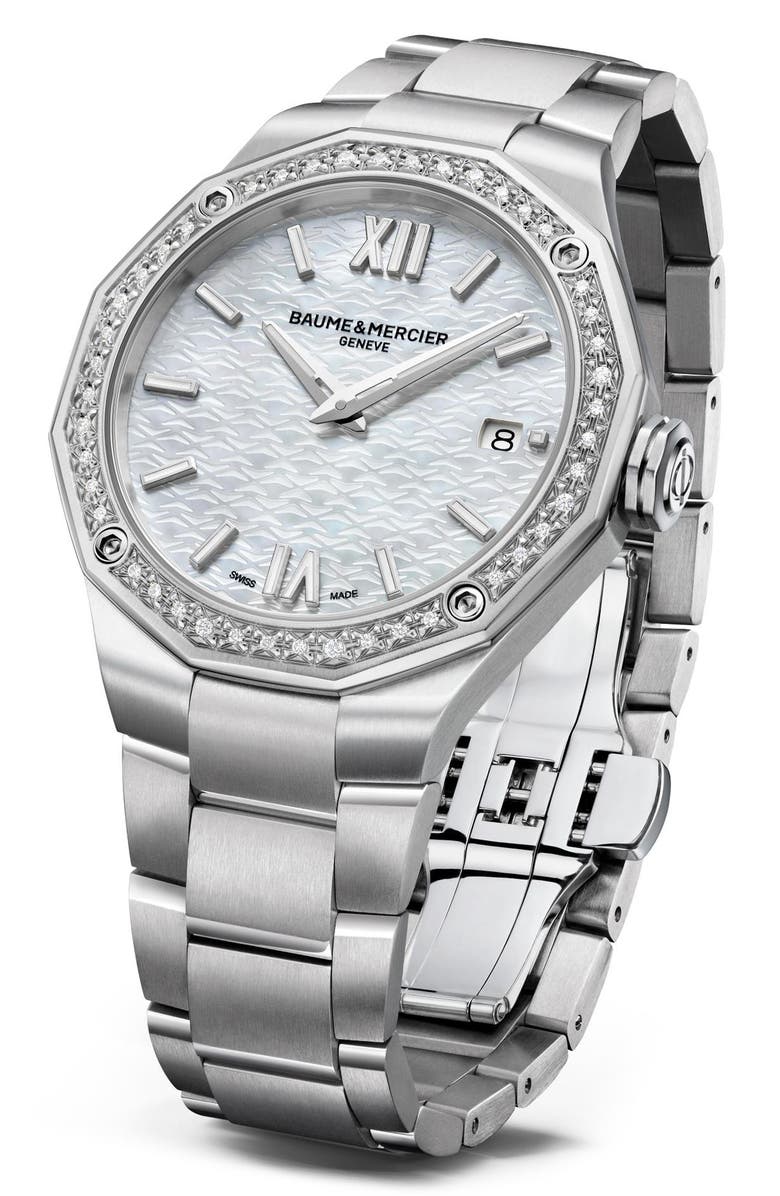 Baume & Mercier Riviera 10662 Automatic Bracelet Watch, 36mm, Alternate, color, 