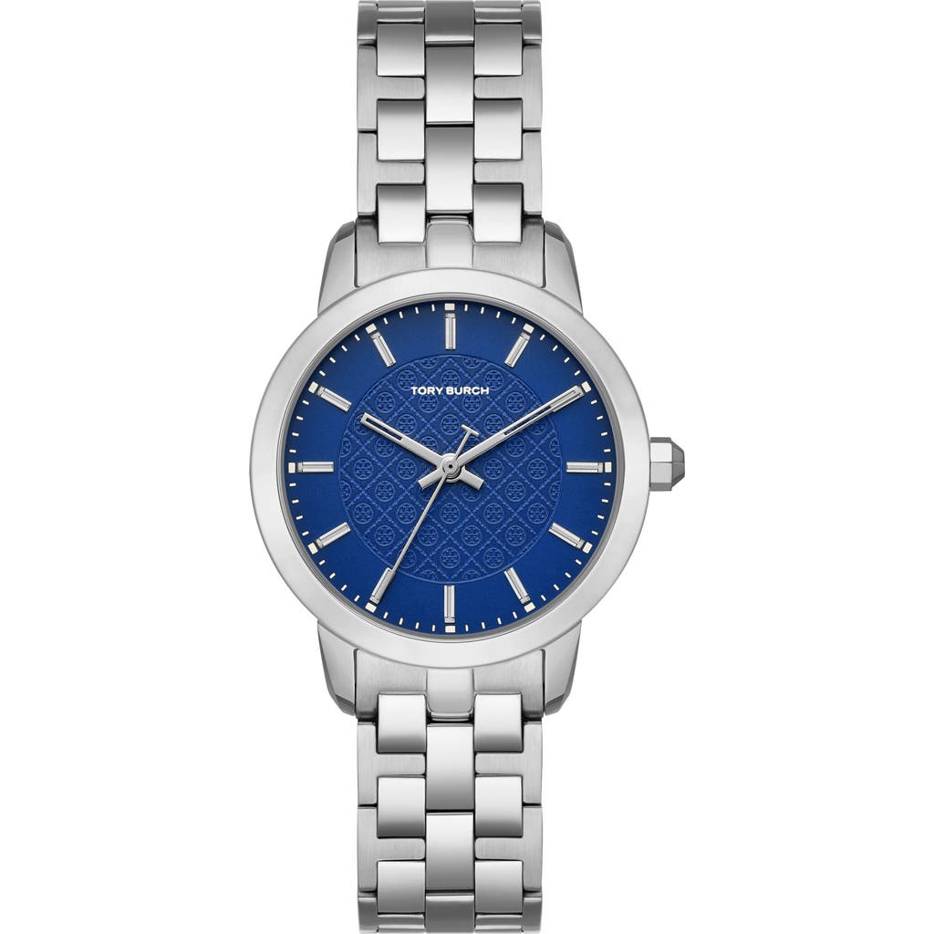 Tory Burch The Tory Bracelet Watch, 34mm In Silver/blue