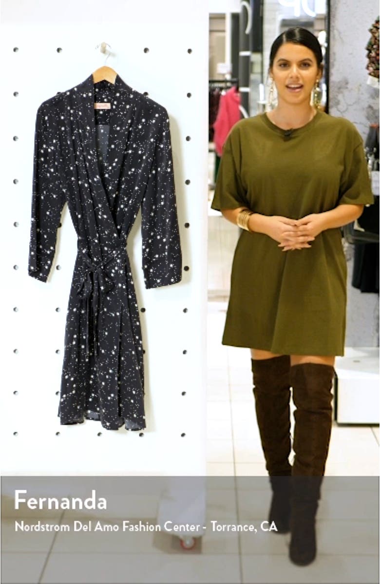 Star Print Silk Robe, sales video thumbnail