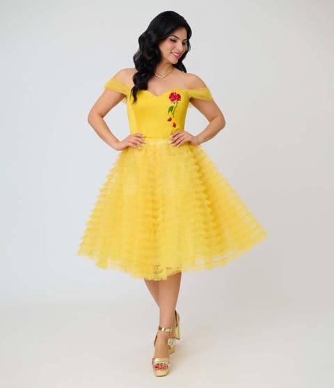 Tulle Off The Shoulder Swing Dress