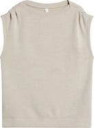 Zella Ultrasoft Knit Gathered Shoulder Top