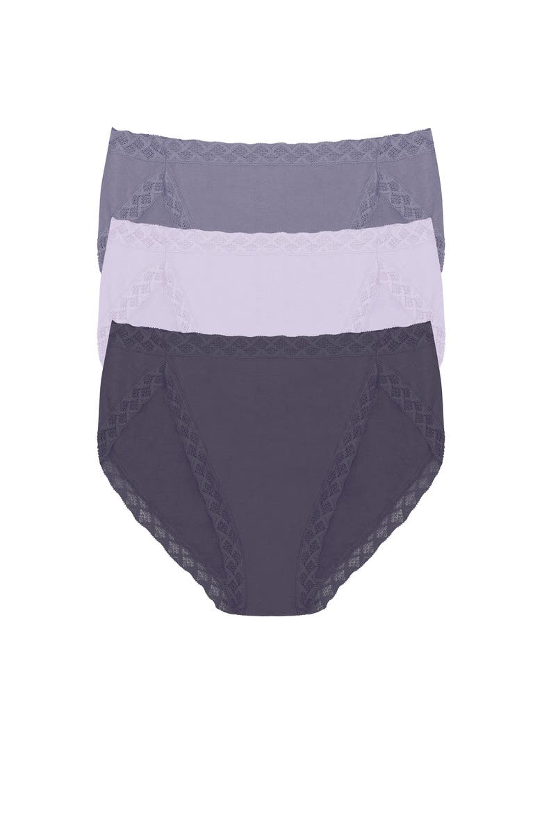Bliss Cotton French Cut Brief 3-Pack, Main, color, Twlght Hze/Purple Prl/Grystone