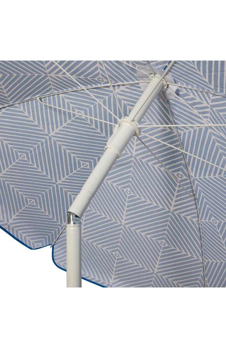 Picnic Time Blue Athens Pattern Portable Beach Umbrella, Alternate, color,