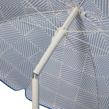 Blue Athens Pattern Portable Beach Umbrella