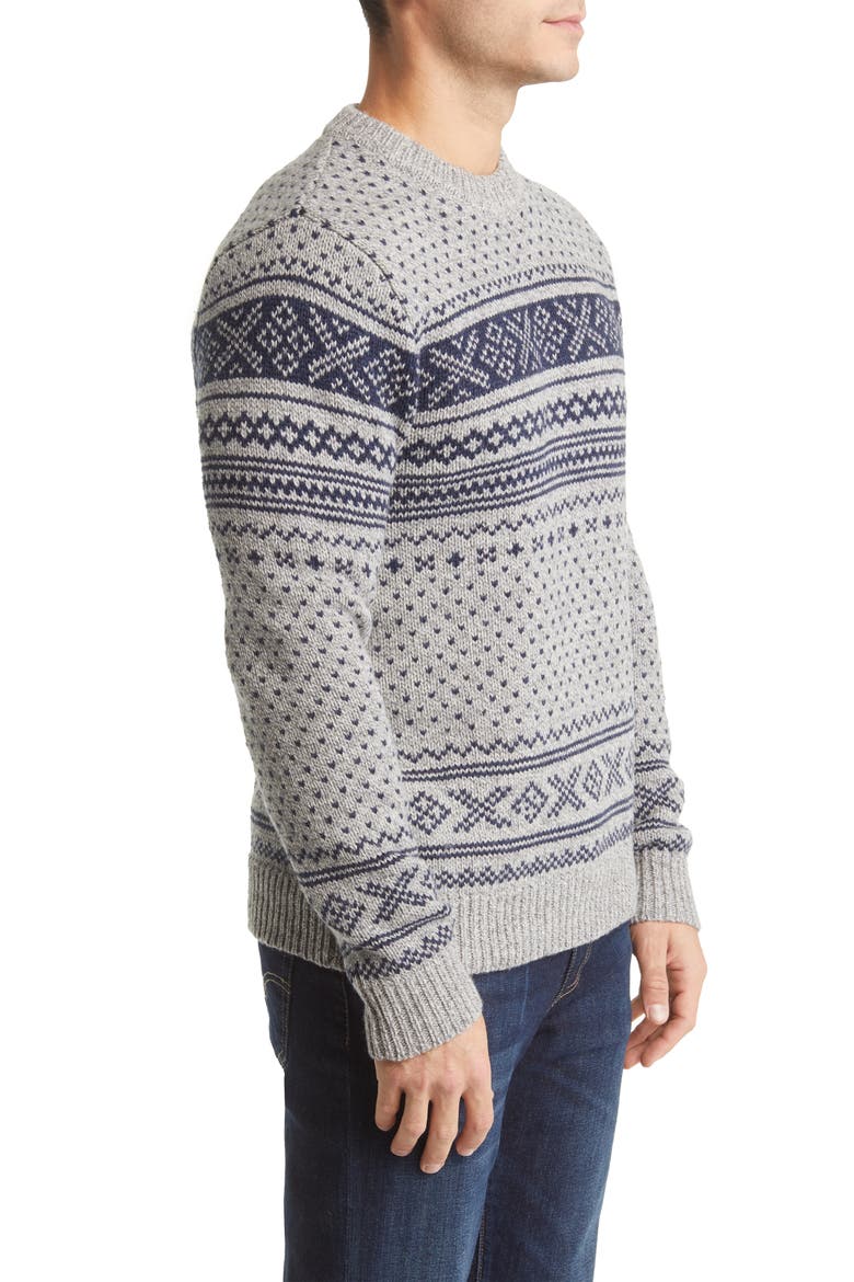 Icelandic Midweight Wool Blend Sweater, Alternate, color, HEATHER GREY