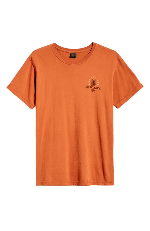 Dark Seas Rancher Cotton Graphic T-shirt In Brown