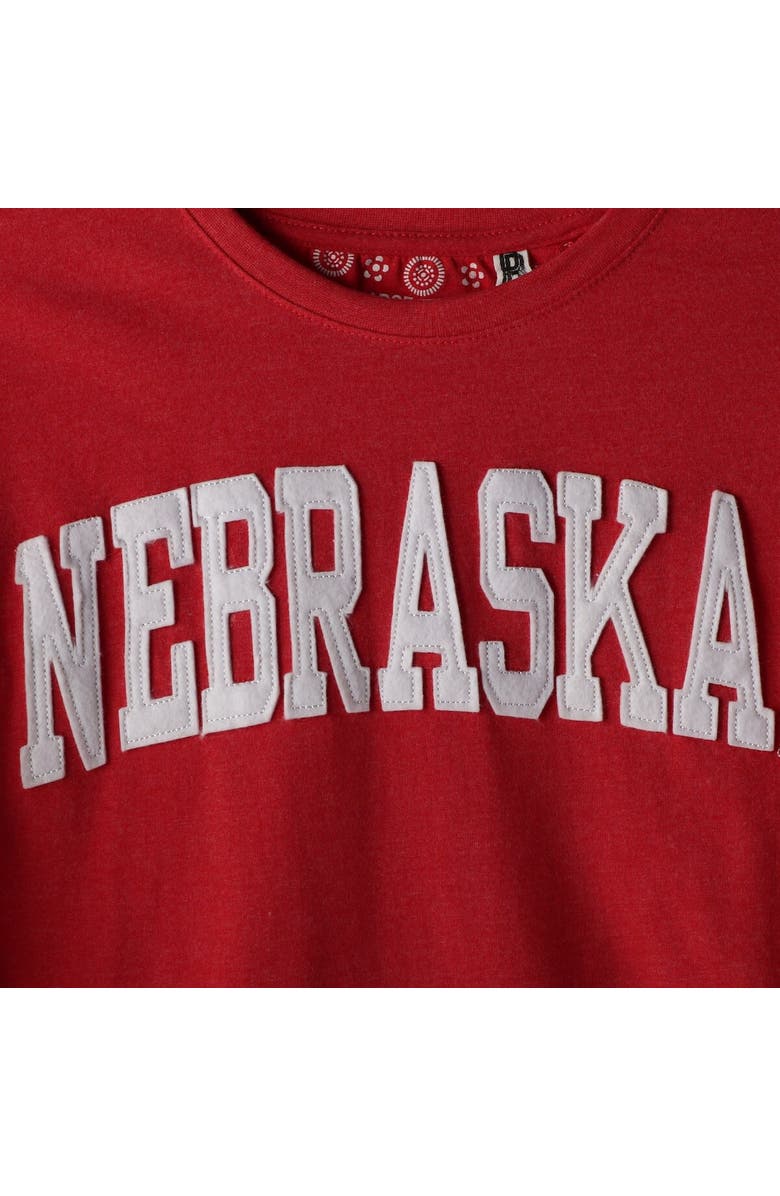 PRESSBOX Women's Pressbox Scarlet Nebraska Huskers Plus Size Two-Hit Canyon Long Sleeve T-Shirt, Alternate, color, 
