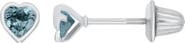 Mignonette Kids' March Birthstone Stud Earrings