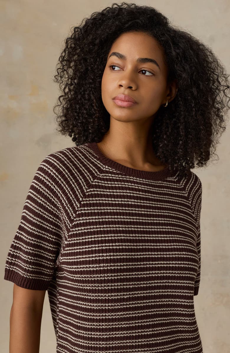 Faherty Miramar Stripe Linen & Organic Cotton Blend Sweater, Alternate, color, 