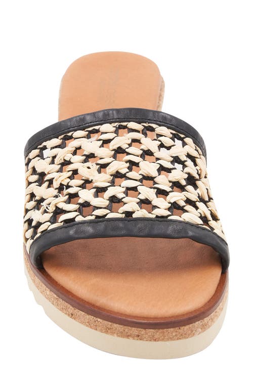 Andre Assous André Assous Nessie Platform Wedge Sandal In Black Natural/black