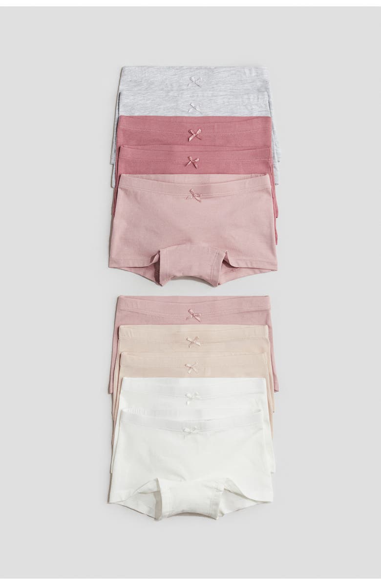 H&M 10-pack Cotton Boxer Briefs, Main, color, Dusty Pink/Gray Melange