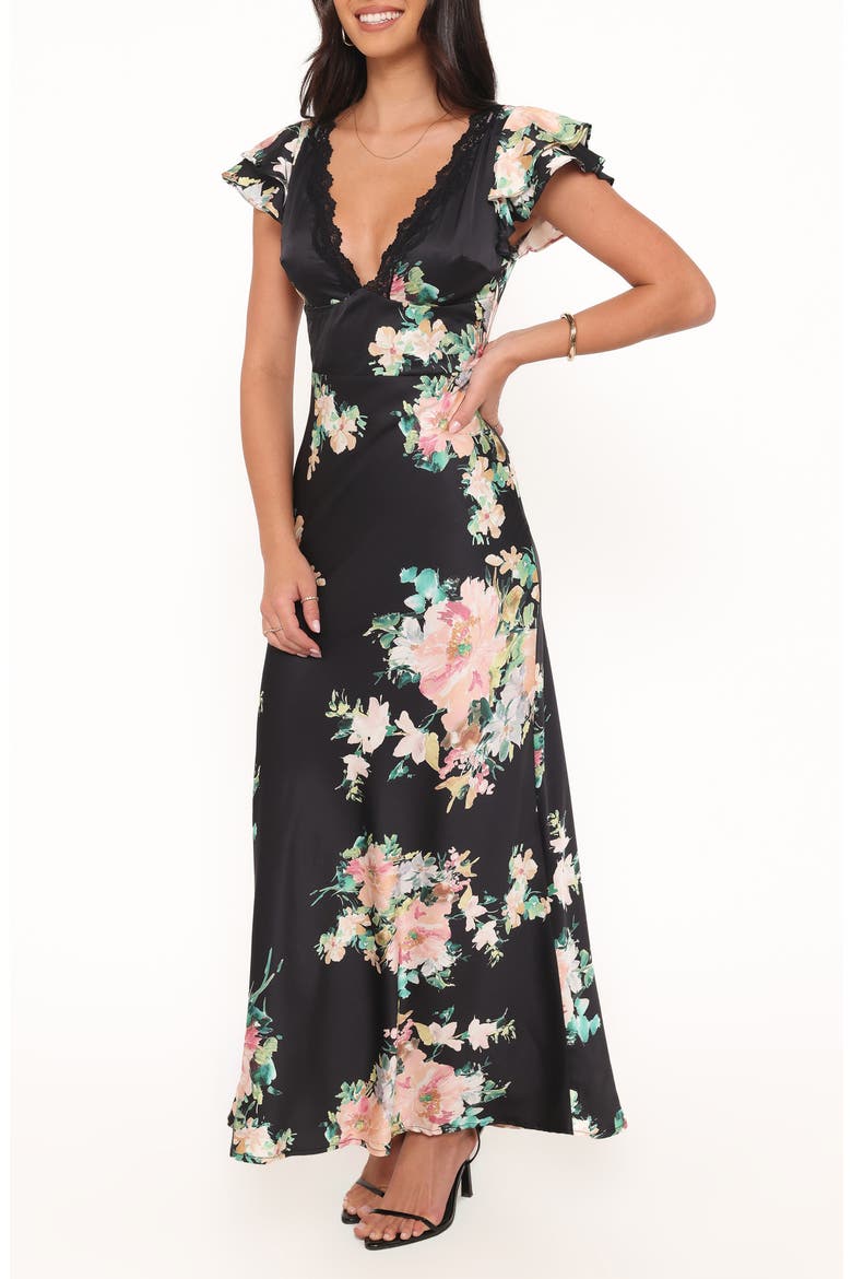 Arella Maxi Dress, Alternate, color, BLACK FLORAL
