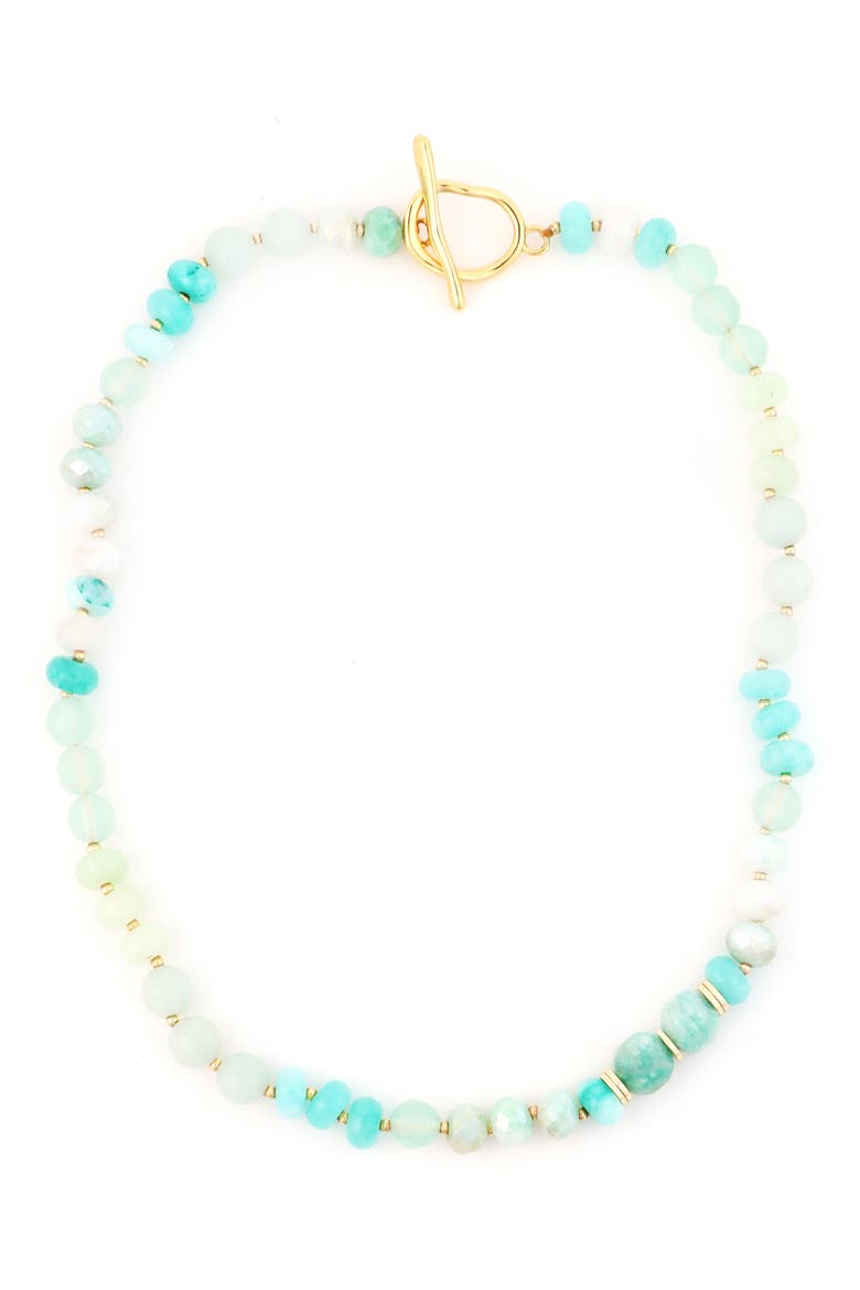 Amazonite Stone Necklace, Main, color, GREEN