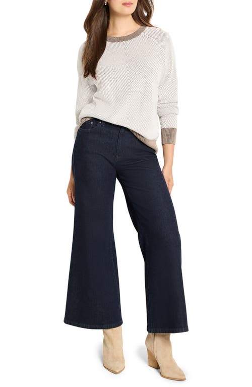 Nic + Zoe Nic+zoe Textured Crewneck Sweater In Metallic