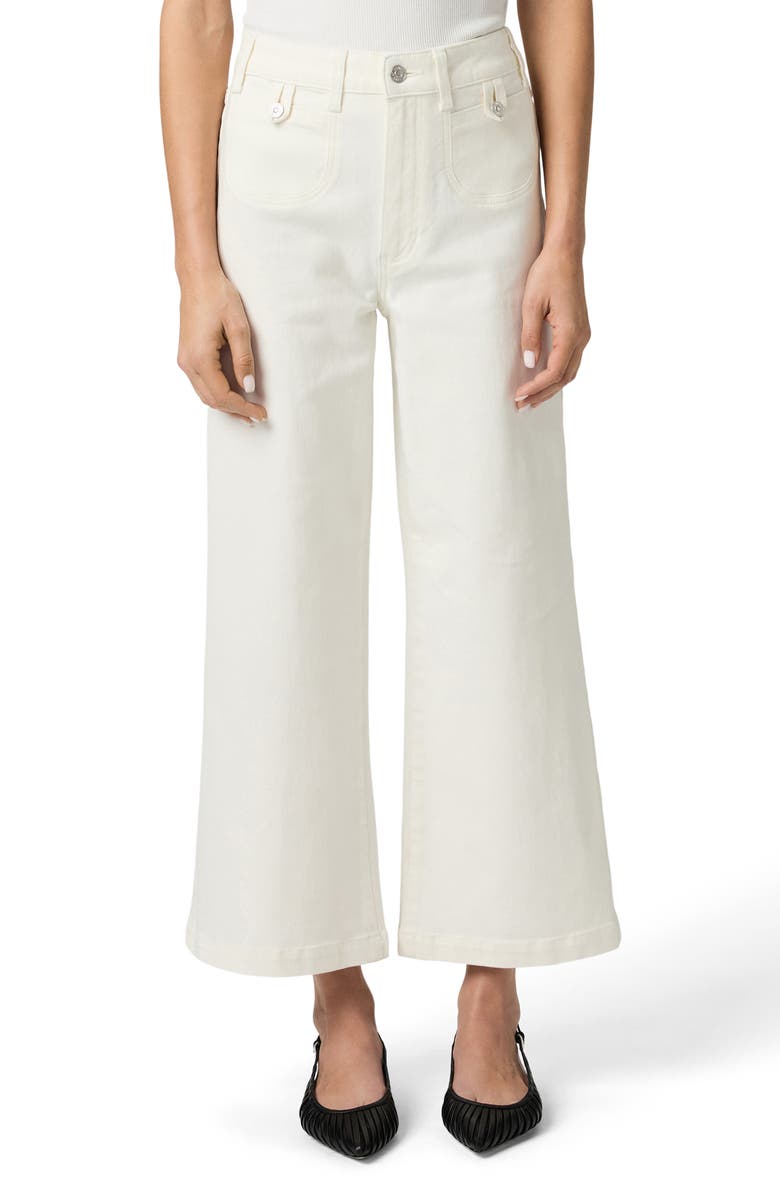 PAIGE Anessa High Waist Ankle Wide Leg Jeans, Main, color, Tonal Ecru