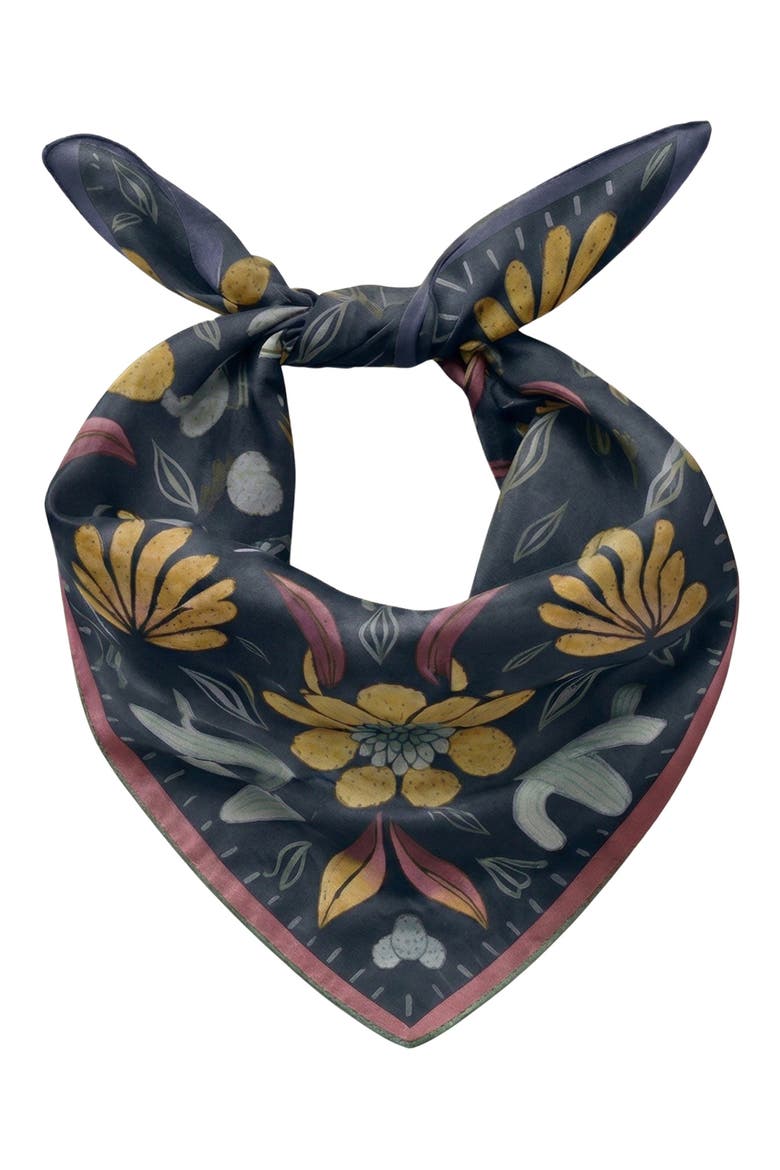 Sun Desert Square Scarf, Alternate, color, BLACK MULTI