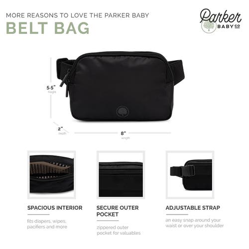 Parker Baby Co. Belt Bag In Black